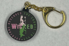Wicked Inspired Silicone Keychain Elphaba Glinda Pink Green Bag Charm Gift picture