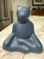 Original Venice Clay Baby Buddha Cat Kitty Figurine Signed, 3” picture