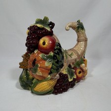 Vintage Ceramic Cornucopia Beautiful Fall Decor 9