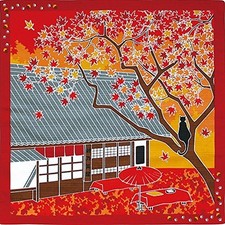 ヤマコー Yamako 88595 Tama's Walk Small Furoshiki, Autumn Leaves, 19.7 x picture