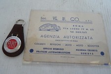 Fiat keychain with cutting agency practical cars 1958 VE RI GO Rome picture