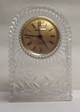 VINTAGE Princess House Heritage Fine Crystal Mantle Clock - Quartz Movement picture