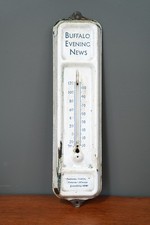 VTG Buffalo Evening News New York News Paper Porcelain Thermometer Sign Comics picture