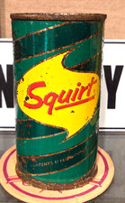 1950S SQUIRT STEEL FLAT TOP SODA CAN VANITY LID SHERMAN OAKS CALIFORNIA picture
