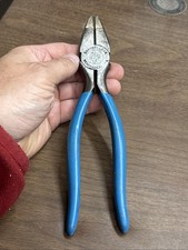 CHANNELLOCK Channel Lock 348 8-1/2-Inch Linesman Pliers Blue Handle Made in USA picture