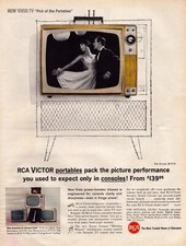 1962 RCA Television Print Ad Vista Portable picture