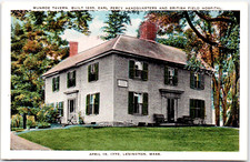 Lexington Massachusetts Munroe Tavern Earl Percy British Hospital VTG Postcard picture
