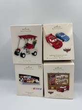 Hallmark Keepsake Ornament Lot 4 Disney Pixar Cars NASCAR Tee Time Taxi picture