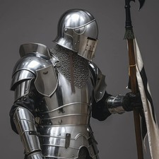 Barbuta Knight Armor Full Set 18 Gauge Steel Medieval Cosplay / Reenactment Suit picture