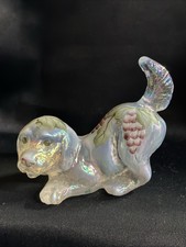 Vintage Hand-Painted Crouching Puppy Artist Signed S. Smith  picture