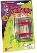 WONDERFUL PUZZLE BOX Joke Money Magic Trick Treasure Clear Bank Safe Gift Locks picture