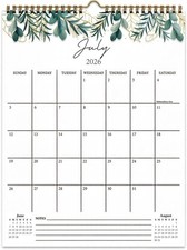 Wall Calendar 2026-2027, Jul 2026-Dec 2027, Monthly planner,13