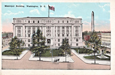 Washington DC Municipal Building White Border Postcard 1920's Misprint unposted picture