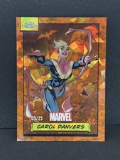 2024 Topps Chrome Marvel Sapphire #76 Carol Danvers Orange Refractor 05/25 picture