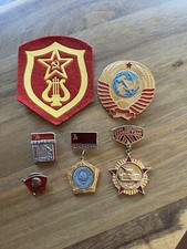 Vintage USSR Soviet Military Musician Medals Pins Patch Lot of 6 Red Army picture