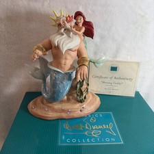 WDCC Disney Little Mermaid Morning Daddy Ariel King Triton LE Box COA 1832/1989 picture