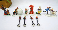 10pc LOT LE MAX DEPT 54 SANTA'S WORKBENCH VILLAGE HOUSE FIGURINE ACCESSORY LOT picture