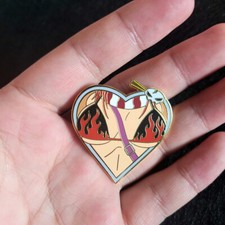 Dead or Alive 5 Last Round Sexy Heart Shaped breast Pin Metal  Badge Brooch picture