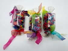 Set of 3 Vintage Lisa Frank 40 Count Assorted Mini Erasers Brand Candy Bow picture