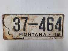 1946 Montana  License Plate Tag DANIELS CO, Scobey picture