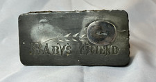 Antique Baby's Friend Safety Pin Trinket Box Keepsake Etched & Embossed Metal picture