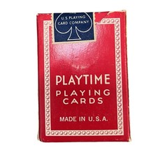 NEW Playtime Miniature Decks Playing Cards Red Mini Pocket Sized Travel Vintage picture