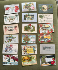 Lot of 18 Vintage Antique Christmas Holiday Santa Tuck Winsch Angels Postcards picture
