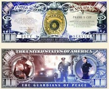 100 Pack Support Police Law Enforcement Collectible Million Dollar Novelty Money picture