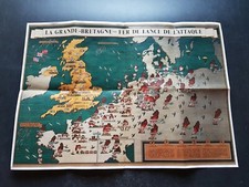 WW2 BRITAIN FRANCE SPAIN EUROPE HOLLAND BELGIUM WAR MAP PROPAGANDA POSTER 418 picture