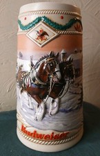 1996 Budweiser Holiday Stein Series - American Homestead New In Box picture