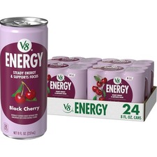 Energy Black Cherry Drink - 24 Pack of 8 Fl Oz Cans, Gluten-Free and Vibrant picture