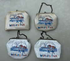 4 Official Small  Souvenir Change Purses 1964-65 New York World's Fair see pics picture