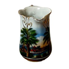 LOS ANGELES , CALIFORNIA  CA Antique WEST LAKE PARK  Souvenir China Creamer picture