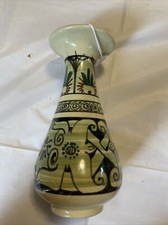 Hand Made Sarawak Native Tribe Hand Painted Cut Vase picture