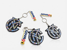 Goya Advertising Keychain Lot w/ Holographic Logo Charm picture