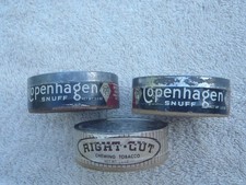Vintage Copenhagen Snuff Cans Tin Lid Empty Rough - Cut Tobacco Box Advertising picture