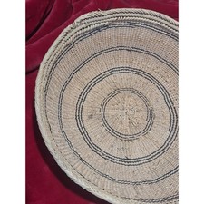 Vintage Indigenous Yanomami Amazonian Palm Fiber Basket Tray Brazil Handwoven 13 picture
