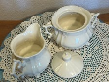 Peppertree Tea Ware Ivory Set of Footed Creamer and Sugar Bowl picture