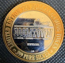 ⭐️BOOMTOWN HOTEL & CASINO Limited Edition 999% .6 Oz Pure Silver Strke Center⭐️ picture