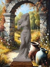 Neoclassical sculpture of a Woman carrying an Urn in an Ancient Greek Style picture