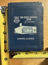 VTG BOOK Coin Bank First National Bank Lansing Bankers Unity Co Piggy PAT. 1923 picture