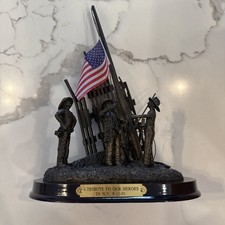 A Tribute To Our Heroes In N.Y. 9-11-01 Collectible Tribute Sculpture  picture