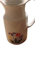 Vintage 1984 White With Floral Coffee Thermos picture