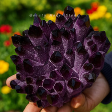 300g Rare Dark Purple Amethyst Druzy | Raw Crystal Cluster for Mature Collect picture