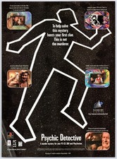 Psychic Detective - PS1 PC - Vintage Original Print Ad/Poster Promo Art 1996 picture