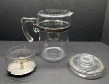 VINTAGE PYREX FLAMEWARE MODEL 7829-B GLASS COFFEE PERCOLATOR picture