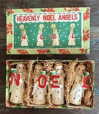 Vintage 1950’s Commodore Heavenly Noel Angels Candle Stick Holder Japan picture