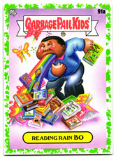 Reading Rain BO Rainbow Garbage Pail Kids 2022 Book Worms Green #91a picture