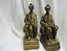 Vintage Abraham Lincoln Bookends Universal Statuary Corp 1964 picture