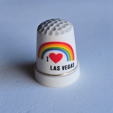 Vintage Thimble I Love Las Vegas Collectible picture